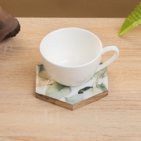 Подставка под горячее (набор 4 шт) "Листья" дерево манго 15х13х5 см