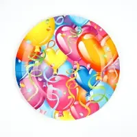 Тарелки бумажные ламинированные Праздничное настроение 23см 6шт