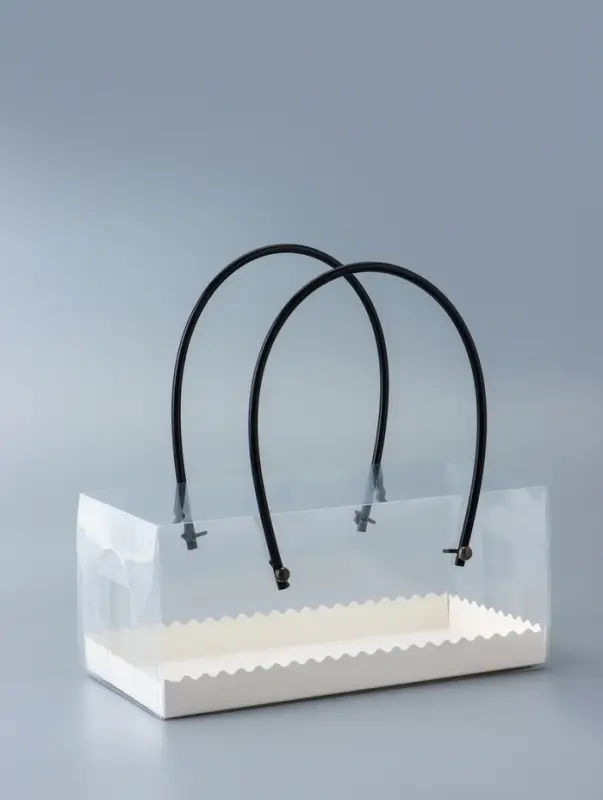 Коробка под рулет с ручками, белая 22,5 х 11 х 10 см