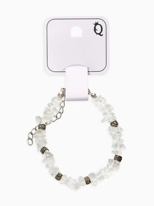 Браслет "Стиляшка" крошка, цвет белый в серебре