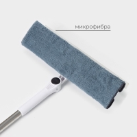 Окномойка бабочка Raccoon, стальная телескопическая ручка, микрофибра, поворот на 180&deg;, 40&times;10&times;118(150) см