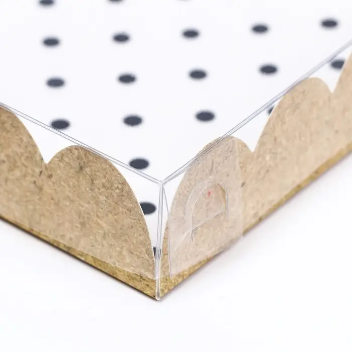 Коробка для печенья, &laquo;Горох&raquo;, крафт 12&times;12&times;3 см