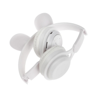 Наушники беспроводные Y08R, накладные, детские, BT 5.1, подсветка, 400 мАч, белые