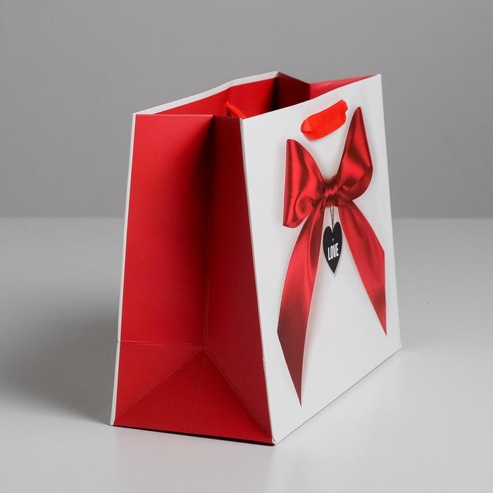 Пакет подарочный ламинированный горизонтальный, упаковка, &laquo;Счастье моё&raquo;, MS 18 х 23 х 10 см