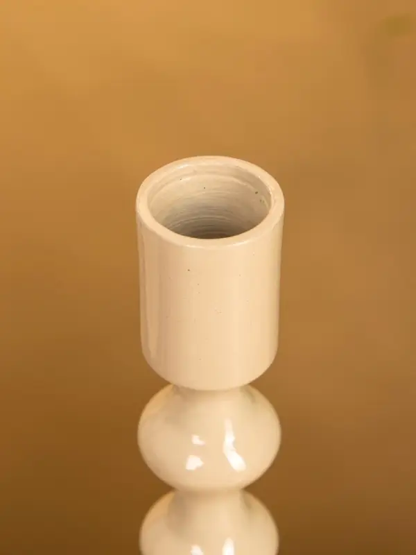 Подсвечник "Кремовый" 10х10х24 см, алюминий