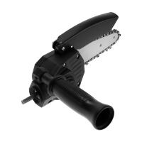 Насадка для дрели ТУНДРА, цепная пила, 100 мм, 1/4", 28 звеньев, 14 зубьев, круглый зуб