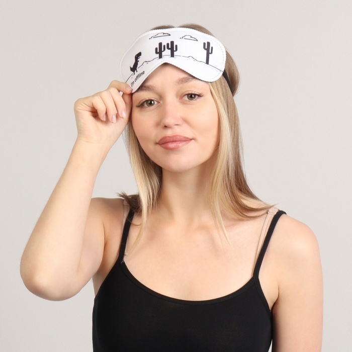 Маска для сна &laquo;No signal&raquo;, 19 &times; 8,5 см, резинка одинарная, рисунок МИКС