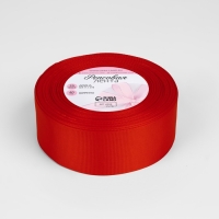 Лента репсовая, 40 мм, 23 &plusmn; 1 м, цвет красный №26