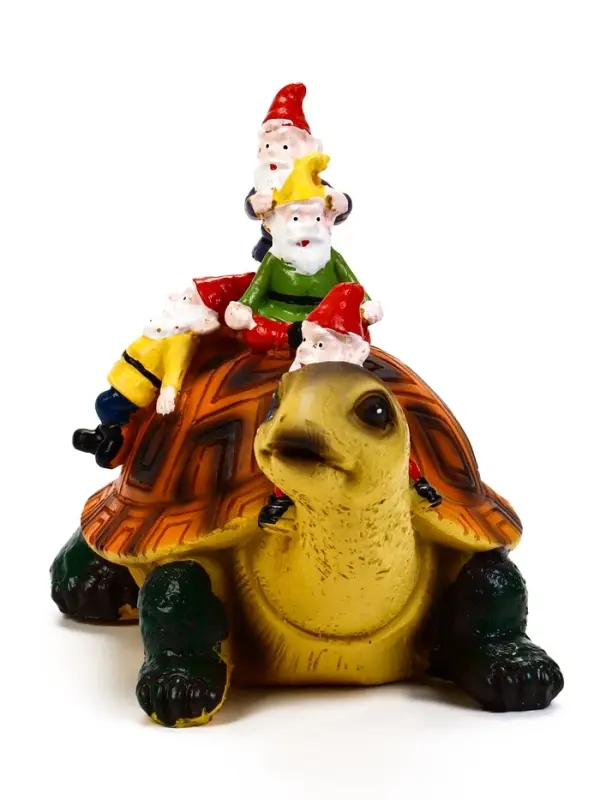 Садовая фигура "Черепаха с гномами" 18х11х14см   10815589