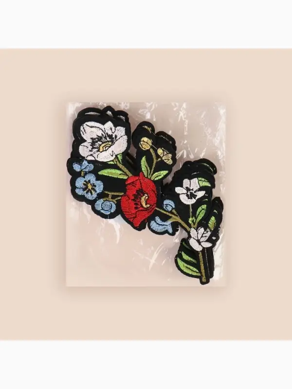 Термоаппликация &laquo;Цветы&raquo;, 16&times;8 см, разноцветная