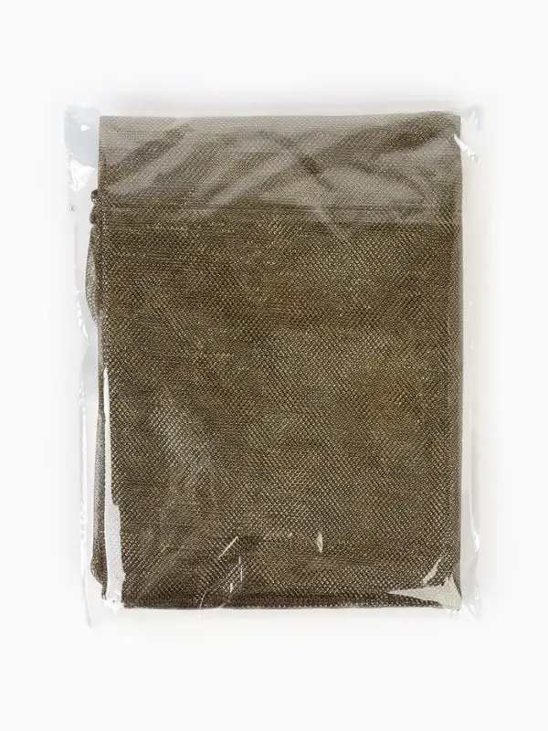 Лоскут трикотаж сетка, мелкая кольчуга золото на черном 100*150см