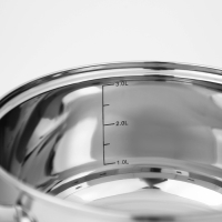 Набор кастрюль из нержавеющей стали Доляна &laquo;Гретте&raquo;, 3 предмета: 1,6 л, 2,3 л, 3,2 л, крышки