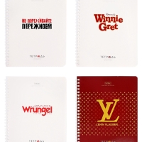 Тетрадь 48л кл на гребне "Проект Капланописьs", бл офсет 60-65г/м&sup2;, 4В МИКС