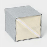 Короб LaDо́m &laquo;Франческа&raquo;, 2 выдвижных ящика, 22&times;22&times;20,5 см, серо-голубой