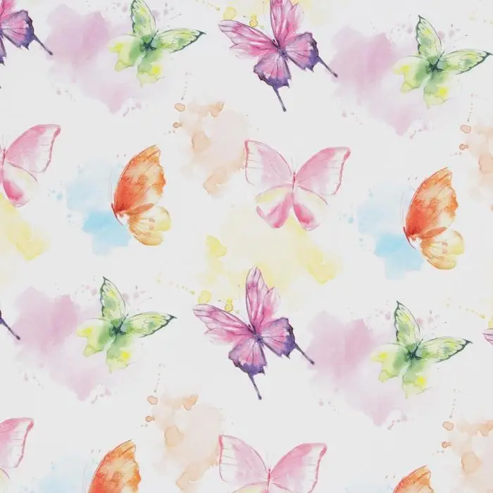 Бумага упаковочная глянцевая &laquo;Акварельные бабочки&raquo;, 50 х 70 см