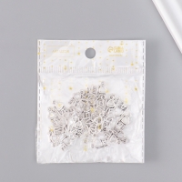 Декор для творчества металл "Love с сердечком" серебро набор 30 шт 1,4х0,8 см