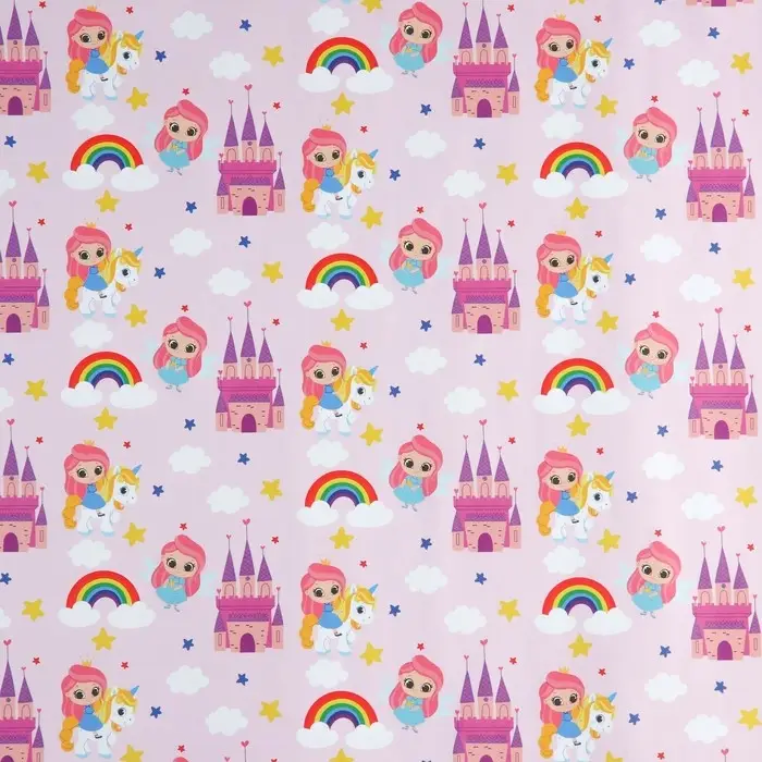 Бумага упаковочная крафтовая белая &laquo;Принцесса&raquo;, 50 x 70 см