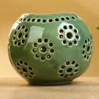 Аромалампа &laquo;Шар&raquo;, 9&times;9&times;8 см, керамика, салатовая