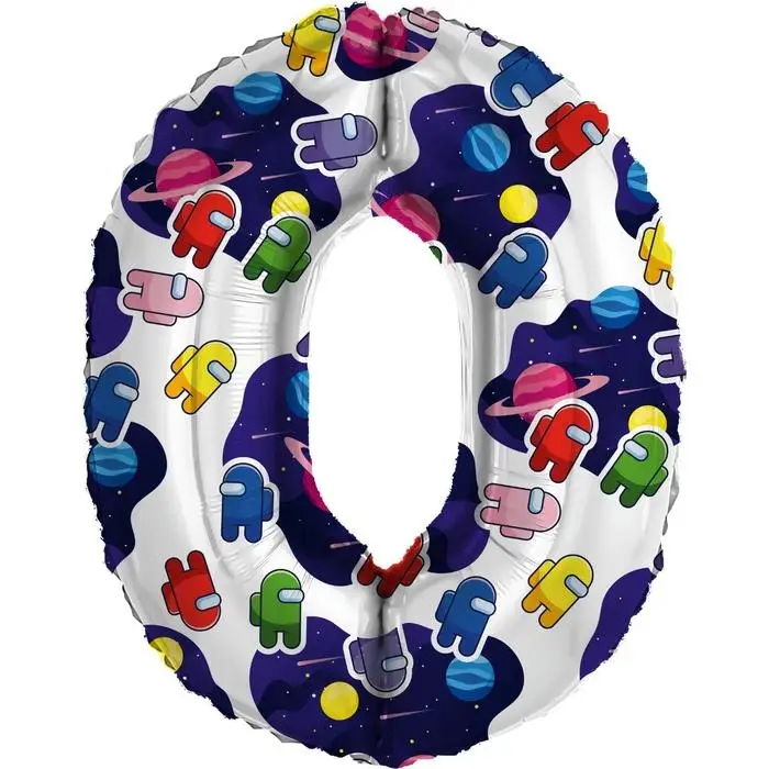 Воздушный шар фольгированный 32" &laquo;Космонавтики&raquo;, цифра 0
