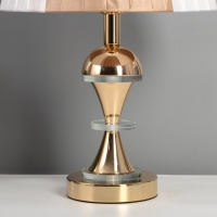 Лампа настольная "Стиль" 1х40Вт Е27+ LED подсветка 3Вт золото 28х28х46см