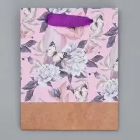 Пакет подарочный крафтовый, упаковка, &laquo;Живи мечтой&raquo;, S 12 х 15 х 5.5 см