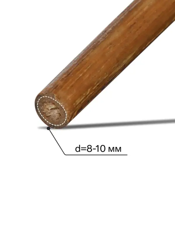 Колышек для подвязки растений, h=60 см, d=8-10 мм, бамбук, Greengo