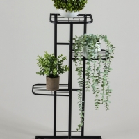 Подставка для цветов Greengo, 4 полки, 43 &times; 22 &times; 82 см, напольная, металл, чёрная