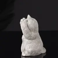 Набор статуэток "Три кота: ничего не вижу, не слышу, не говорю" 7 см, серый