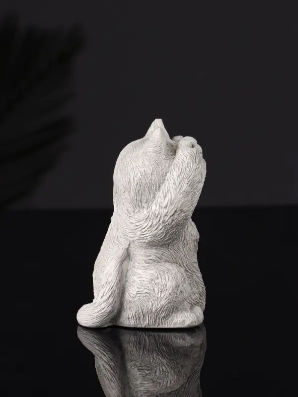 Набор статуэток "Три кота: ничего не вижу, не слышу, не говорю" 7 см, серый