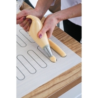 Армированный коврик для выпечки KONFINETTA &laquo;Эклер&raquo;, силикон, 38&times;28 см, 0,4 мм, цвет белый