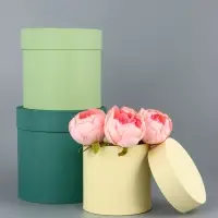 Набор круглых подарочных коробок &laquo;Лайм&raquo; 3 в 1 - 18&times;16&times;13 см