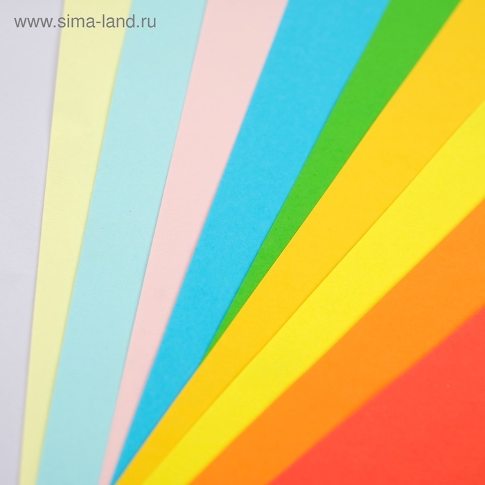 Бумага цветная двусторонняя А4, 12 листов, 12 цветов &laquo;Каляка-Маляка&raquo;