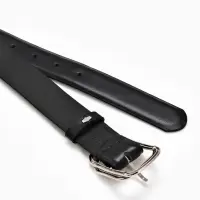 Ремень жен 06-01-02-01, Июнь2504, 3,2*0,3*110 см, без винта, пряж металл, 1 прокол, черный   1090312