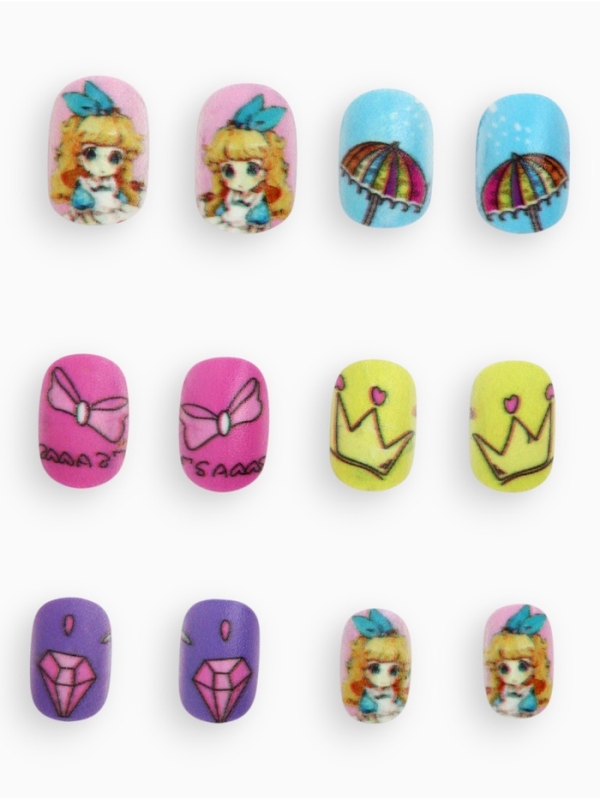 Детские накладные ногти "Милое приключение", 12 шт