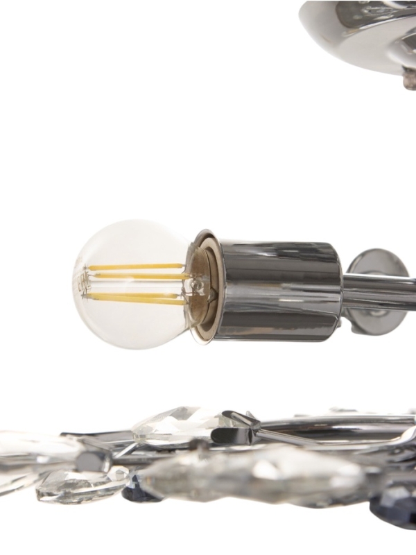 Люстра "Цветы" 5х40Вт Е27 хром 50х50х18см