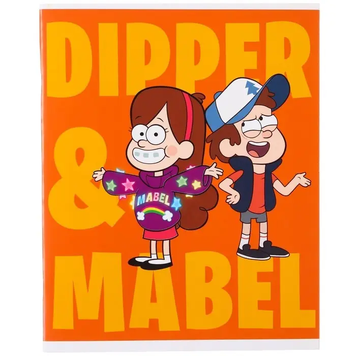 Тетрадь в клетку 48 листов, картонная обложка, блок №2, белизна 75% (серые листы), &laquo;Гравити Фолз&raquo;