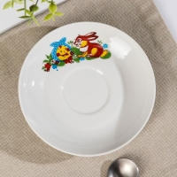 Блюдце чайное фарфоровое &laquo;Веселый Колобок&raquo;, d=14 см, микс