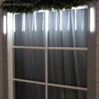 Гирлянда &laquo;Сосульки&raquo; 2.5 &times; 0.3 м, IP65, прозрачная нить, 192 LED, свечение белое с эффектом стекания, 12 В