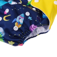 Многоразовый подгузник &laquo;Космонавт&raquo;, 3-15 кг, цвет синий, Крошка Я