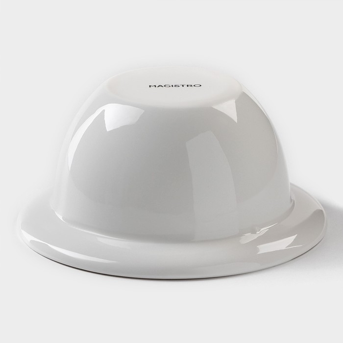 Салатник фарфоровый Magistro &laquo;Бланш&raquo;, 420 мл, d=15,3 см, цвет белый