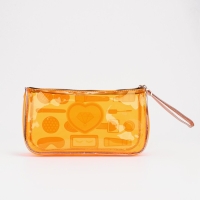 Косметичка на молнии, цвет оранжевый