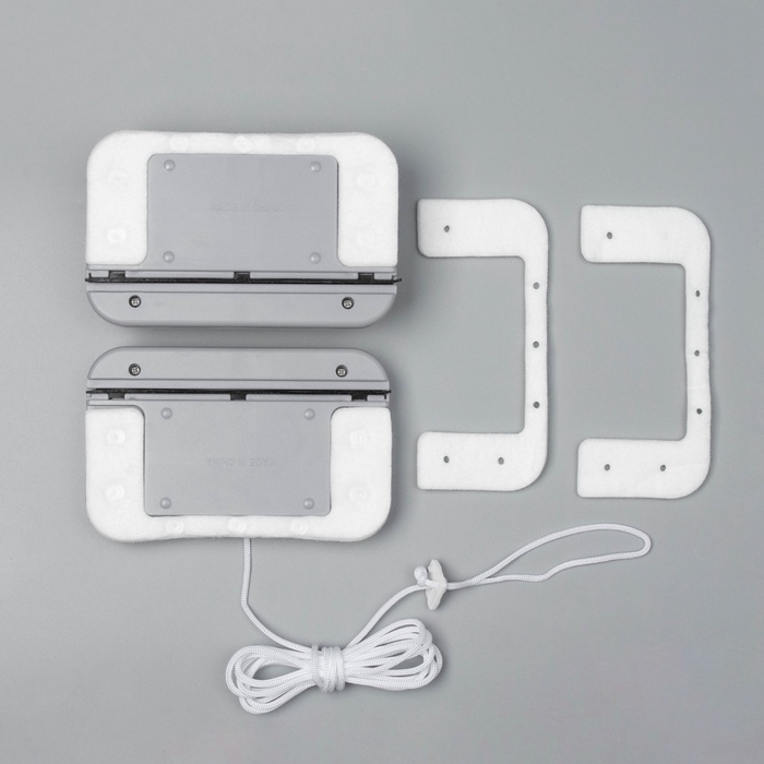 Магнитная щётка для мытья окон с двух сторон Raccoon &laquo;Модерн&raquo;, прямоугольная, на стекло 3-10 мм