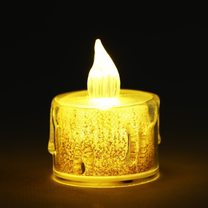 Свеча светодиодная, мод. СВ-24 &laquo;Золото&raquo;, 5 х 3,8 см.