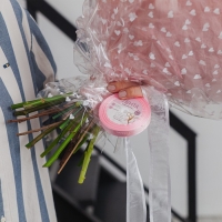 Лента атласная &laquo;Forever love&raquo;, 15 мм &times; 23 &plusmn; 1 м, цвет розовый