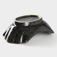 Салатник фарфоровый Magistro &laquo;Ночной дождь&raquo;, 13&times;8&times;4,5 см, цвет чёрный