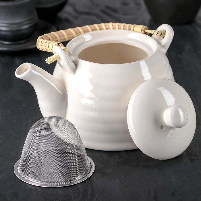 Чайник заварочный &laquo;Белые облака&raquo;, 600 мл, с металлическим ситом