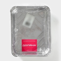 Форма из фольги для выпечки и запекания Доляна, 1,1 л, 225&times;175&times;35 мм, 2 шт/уп