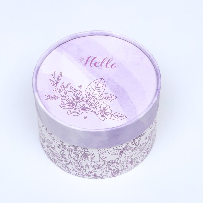 Набор шляпных коробок 3 в 1,"Сирень",16 х 10,14 х 9,13 х 8,5 см