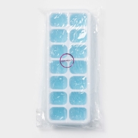 Форма для льда с крышкой Доляна, 25&times;9,5&times;2,5 см, 14 ячеек (4&times;3&times;2 см), цвет МИКС