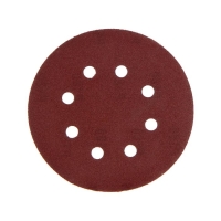 Круг абразивный шлифовальный под "липучку" ТУНДРА, перфорированный, 150 мм, Р180, 5 шт.